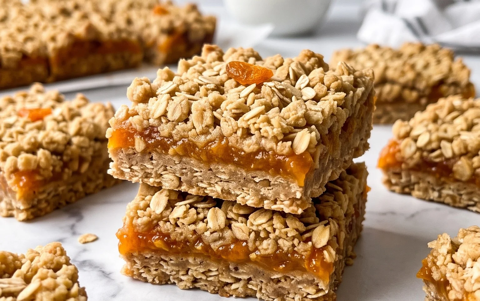 Apricot Oatmeal Bars: Sonnige Riegel für Zwischendurch